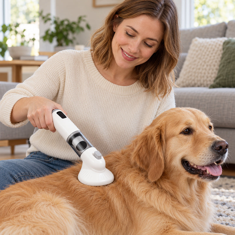 š§¹ Pet Hair Vacuum | Plastic | Home | Pet Lovers | Sleek White