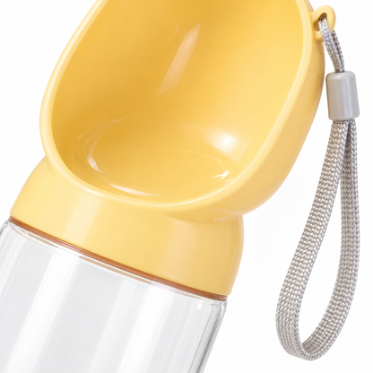 💦 Dog Water Bottle | Plastic | Walks | Owners | Pastel Yellow