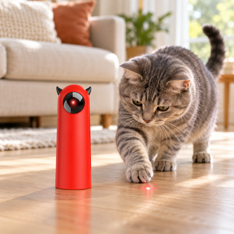 🎯 Laser Cat Toy | Smooth Shell | Home | Cat Lovers | Bright Red