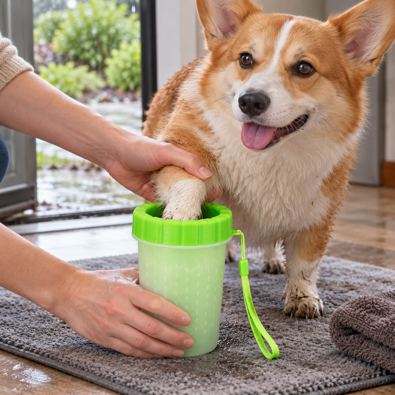 🫧 Paw Cleaner | Plastic | Walks | Owners | Apple Green