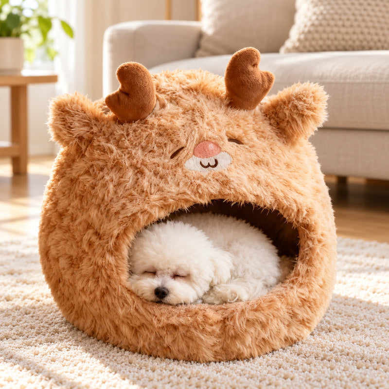 🦌 Dog House | Plush Toy | Living Room | Dog Lovers | Adorable Reindeer