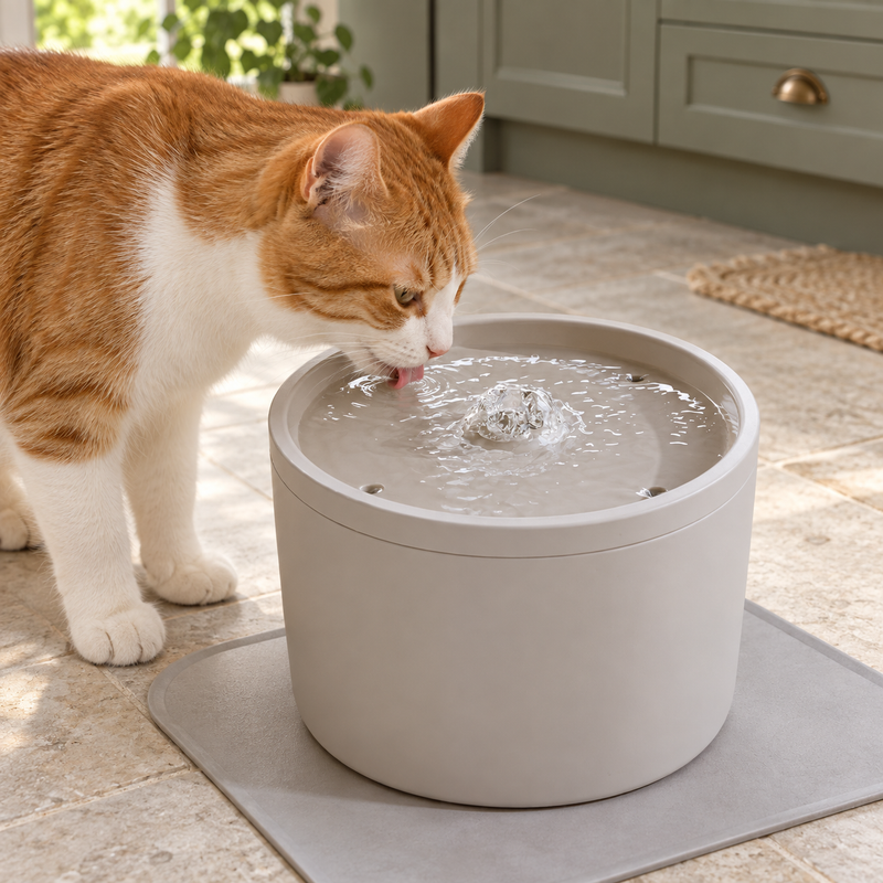 💧 Cat Water Fountain | Plastic | Living Room | Owners | Central Spray