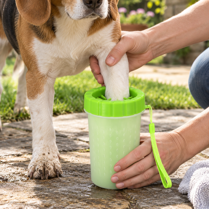 🫧 Paw Cleaner | Plastic | Walks | Owners | Apple Green