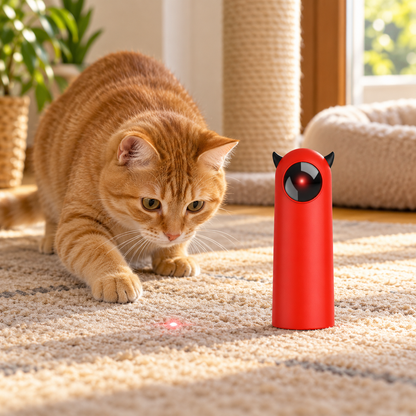 🎯 Laser Cat Toy | Smooth Shell | Home | Cat Lovers | Bright Red