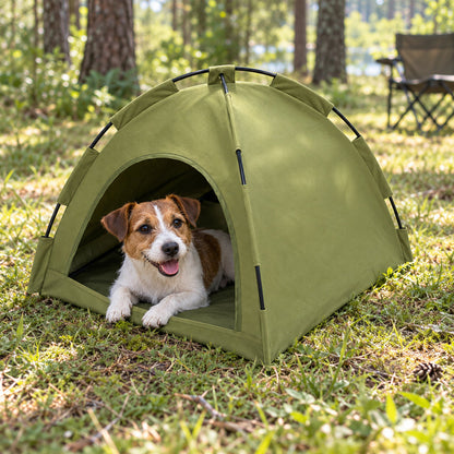 🌿 Dog Tent | Green Canvas | Garden | Animal Lovers | Cozy Shelter
