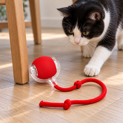 🐈 Smart Ball | Silicone | Home | Cat Lovers | Red Cord