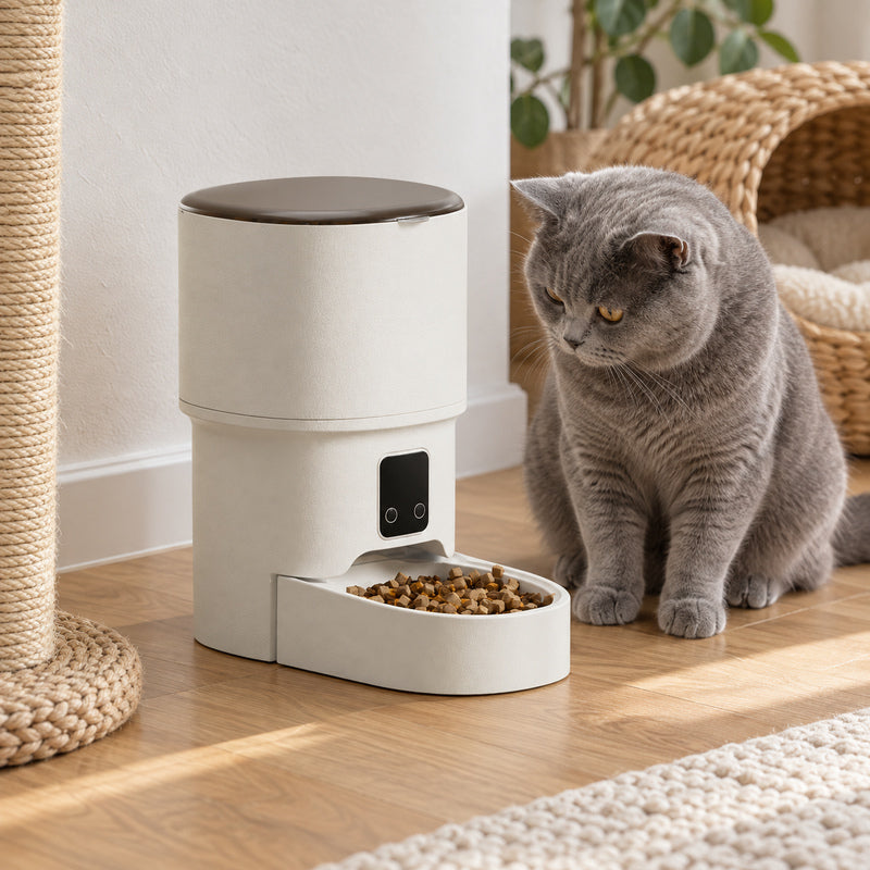 ⏰ Automatic Dispenser | Plastic | Home | Cat Lovers | Sleek Ivory