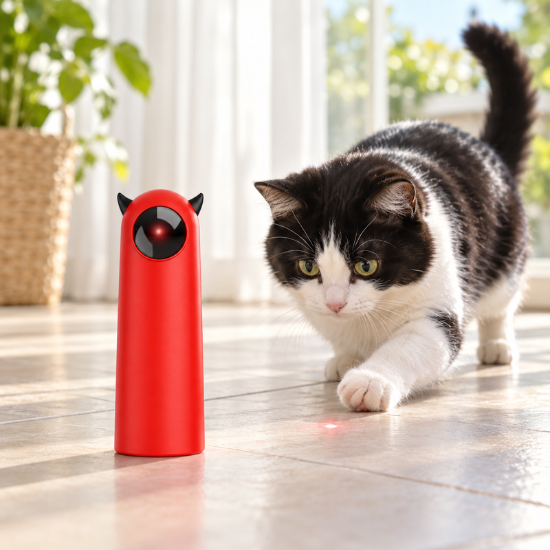 🎯 Laser Cat Toy | Smooth Shell | Home | Cat Lovers | Bright Red