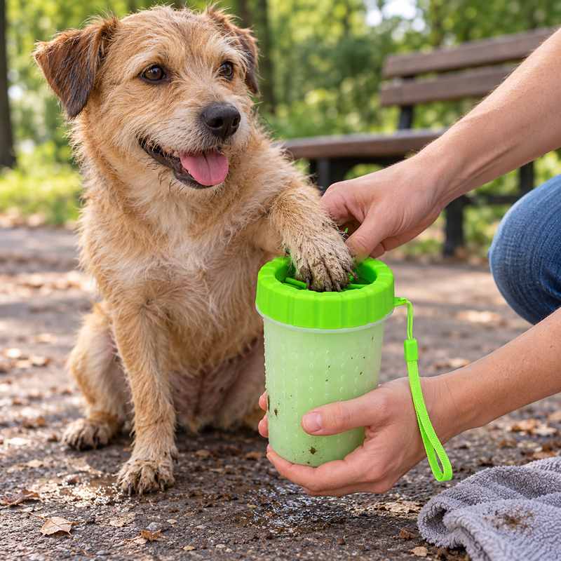🫧 Paw Cleaner | Plastic | Walks | Owners | Apple Green