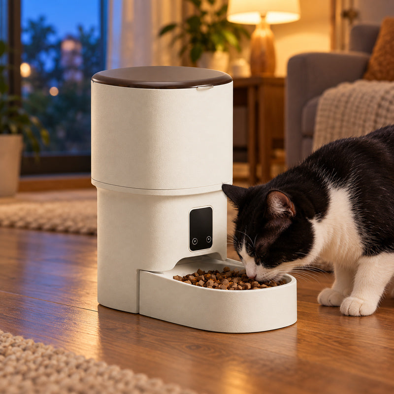 ⏰ Automatic Dispenser | Plastic | Home | Cat Lovers | Sleek Ivory