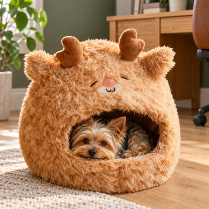 🦌 Dog House | Plush Toy | Living Room | Dog Lovers | Adorable Reindeer