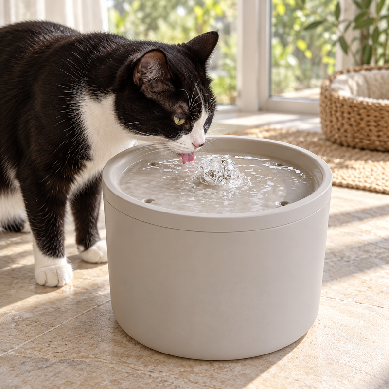 💧 Cat Water Fountain | Plastic | Living Room | Owners | Central Spray