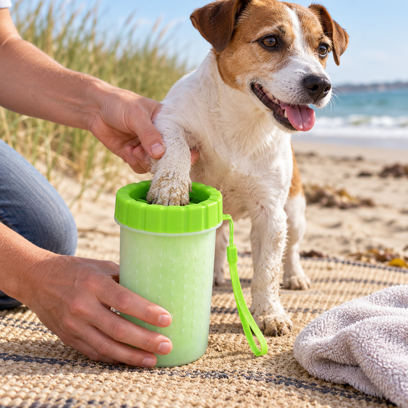 🫧 Paw Cleaner | Plastic | Walks | Owners | Apple Green