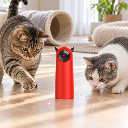 🎯 Laser Cat Toy | Smooth Shell | Home | Cat Lovers | Bright Red