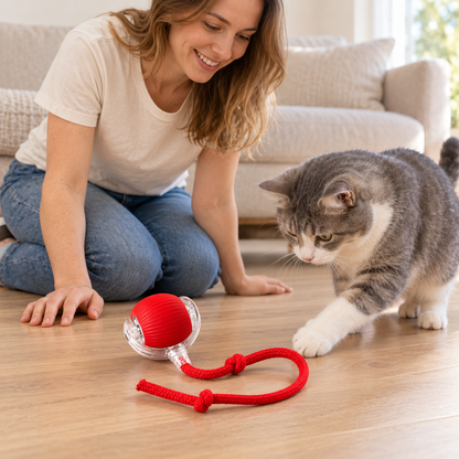 🐈 Smart Ball | Silicone | Home | Cat Lovers | Red Cord