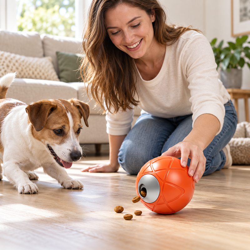 🦴 Treat Ball | Plastic | Home | Dog Lovers | Bright Orange