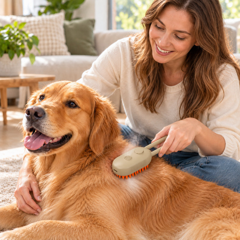 🧡 Steam Brush | Plastic Handle | Grooming | Masters | Orange Bristles
