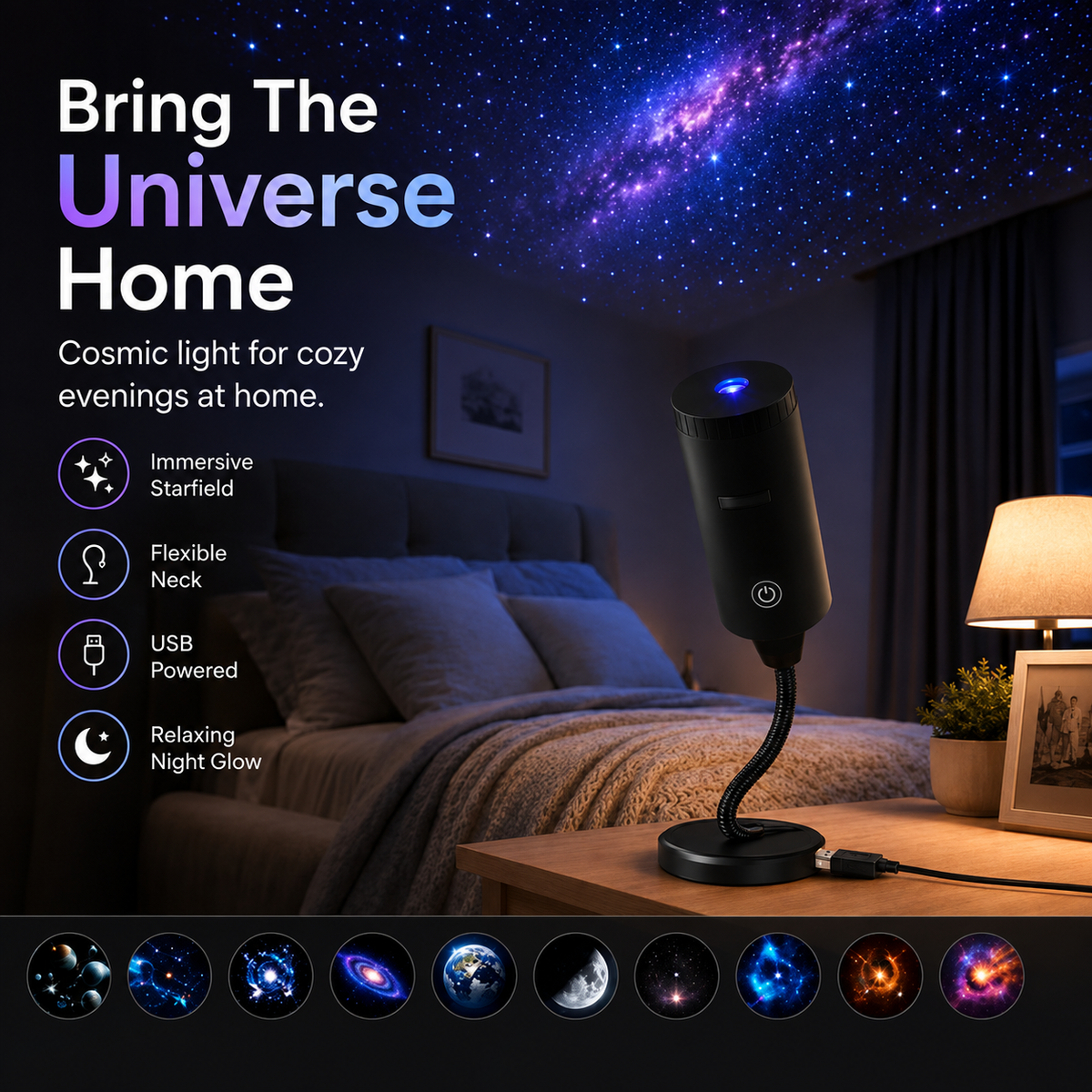 🌌🌠HD-smart-dynamic-5D-holographic-night-light-projector
