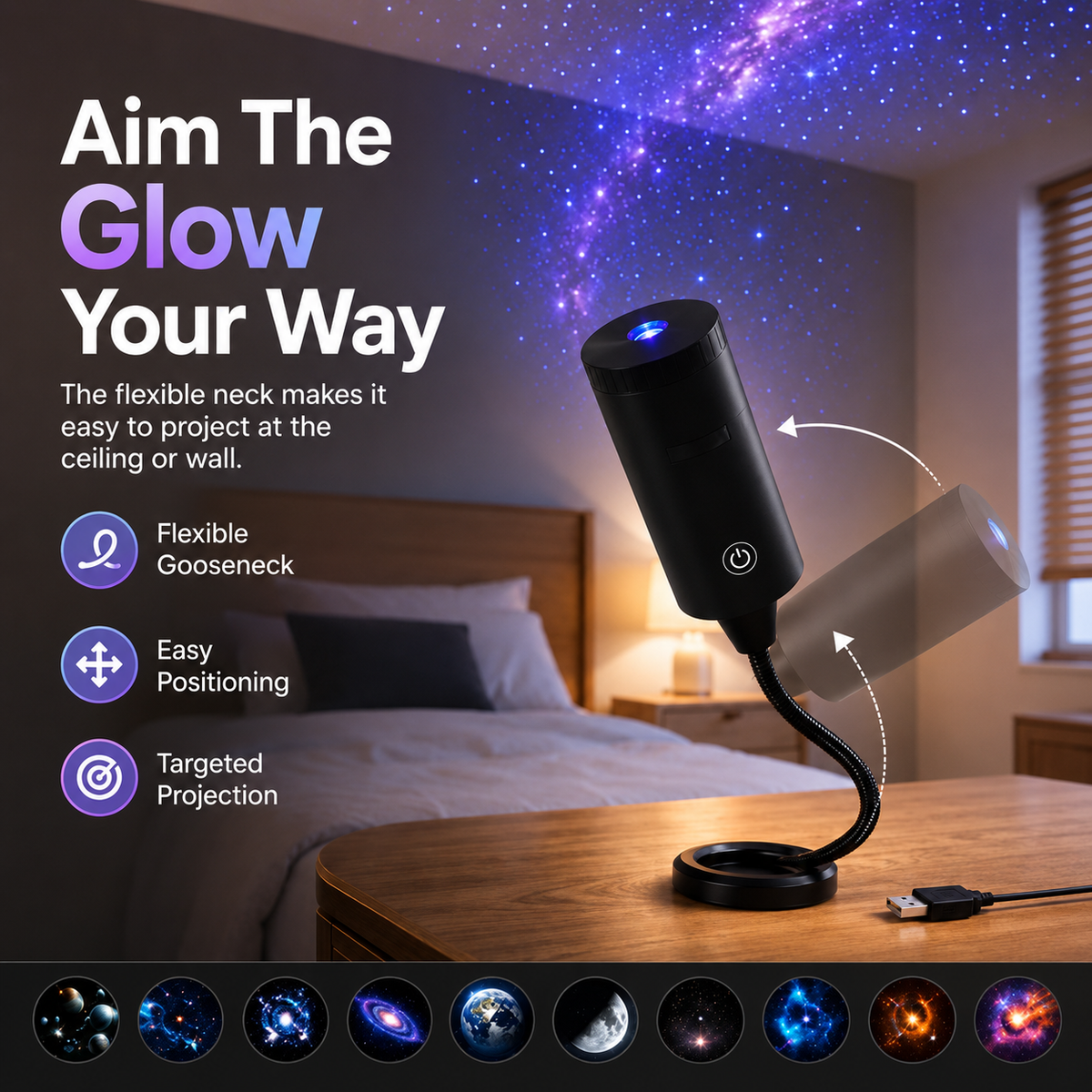 🌌🌠HD-smart-dynamic-5D-holographic-night-light-projector